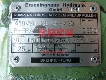 Hydraulic pump BRUENINGHAUS HYDROMATIK A10VSO28DFR/30R-PPA12N00 903160: picture 2