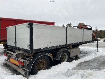 Flatbed body Crane trailer Narko with Palfinger PK16502 crane: picture 3