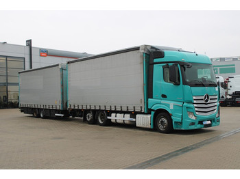 Curtainsider truck Mercedes-Benz Actros 2542, 6x2,EURO 6 + TRAILER PANAV TV018L: picture 2