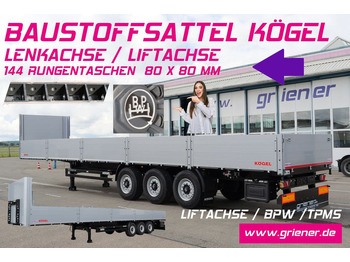 Dropside/ Flatbed semi-trailer KÖGEL SN