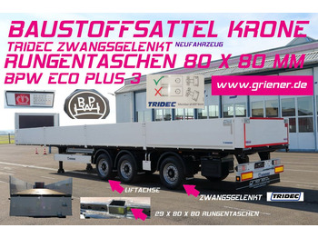 Dropside/ Flatbed semi-trailer KRONE SDP