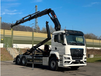 New Hook lift truck, Crane truck MAN TGS 26.470 6x2 Abrollkipper + Kran Hiab 228-4: picture 3