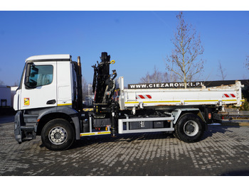 Tipper, Crane truck MERCEDES-BENZ Arocs 1833 / 87,000 km!!! / Hds HIAB X-DUO 128 B-2 / three-sided tipper: picture 4