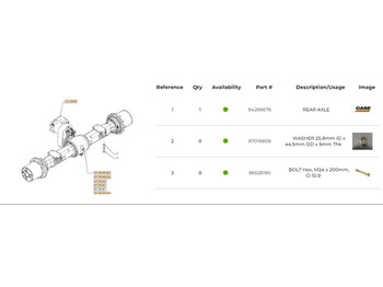 Rear axle CASE