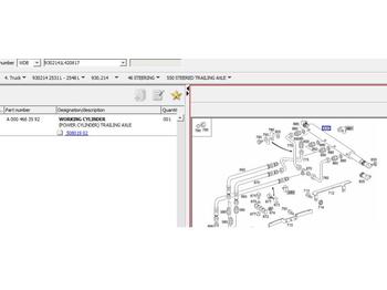 Hydraulic cylinder for Truck WORKING CYLINDER TRAILING AXLE ACTROS MP3: picture 3