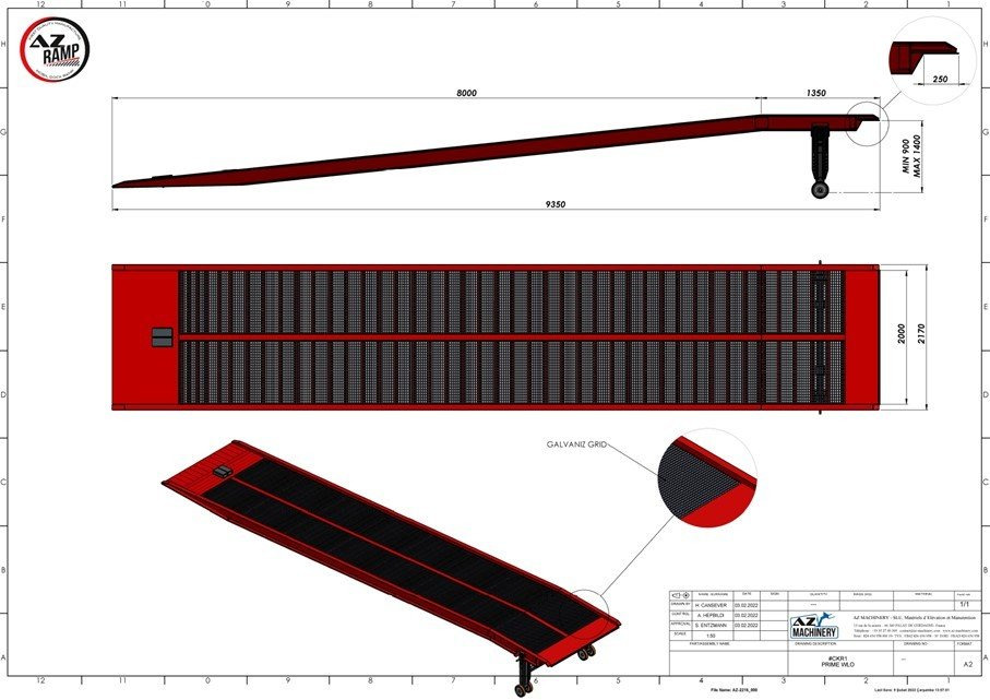 New Loading ramp **RENTAL** AZ RAMP-PRIME PRIME WLO + 8 .  Industrial Mobil Loading Ramp: picture 6