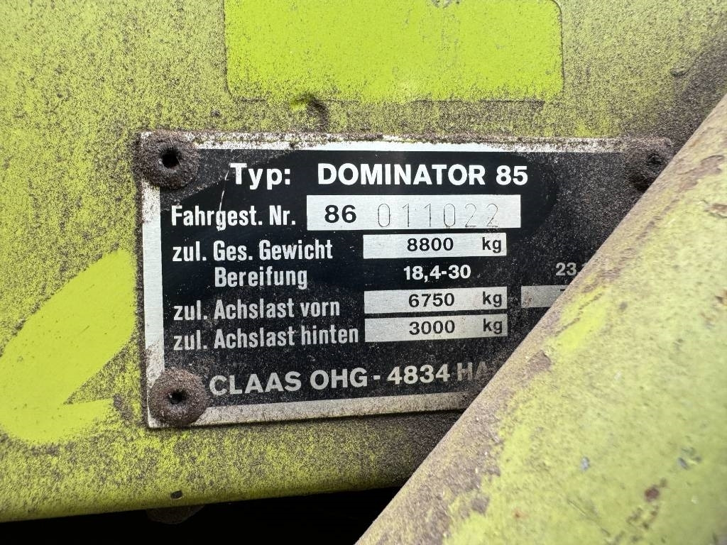 Claas Dominator 85  on lease Claas Dominator 85: picture 10