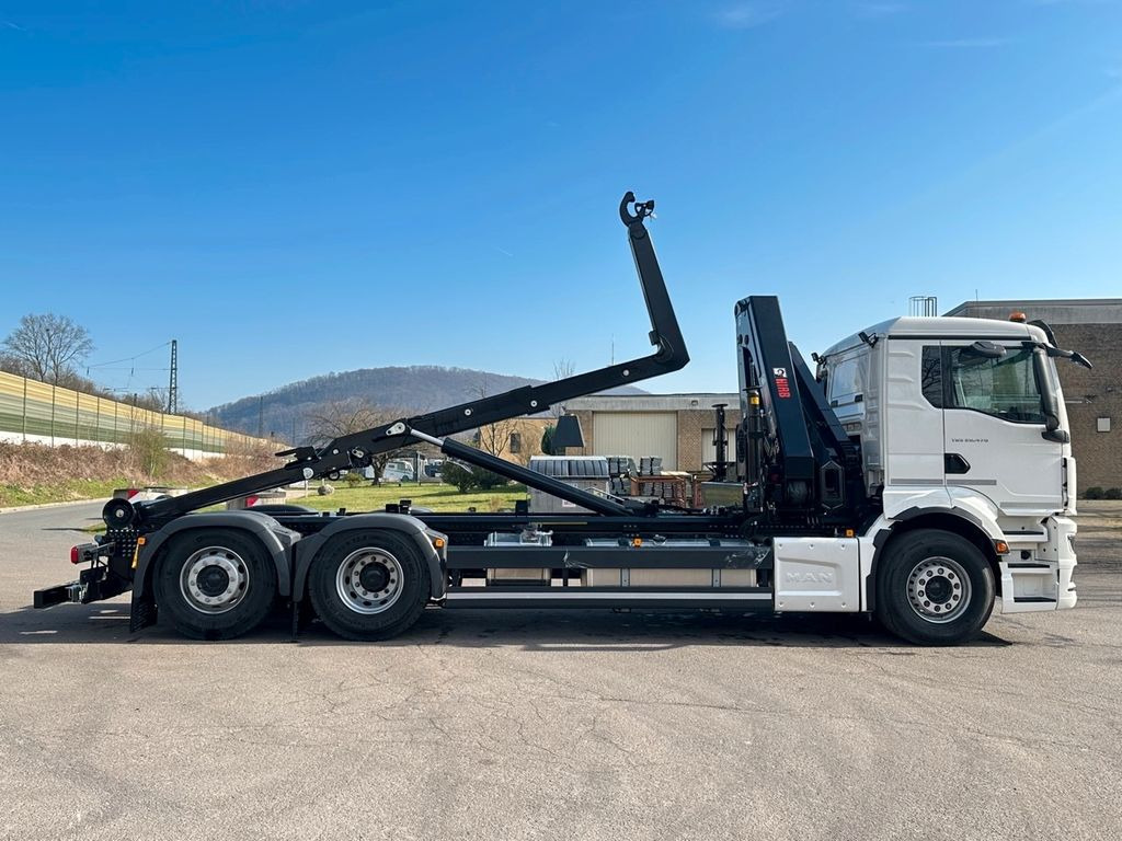 New Hook lift truck, Crane truck MAN TGS 26.470 6x2 Abrollkipper + Kran Hiab 228-4: picture 13