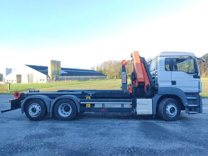 Hook lift truck, Crane truck MAN TGS 26.420 ENGINE OVERHAUL!! Container + Palfinger PK16502: picture 11