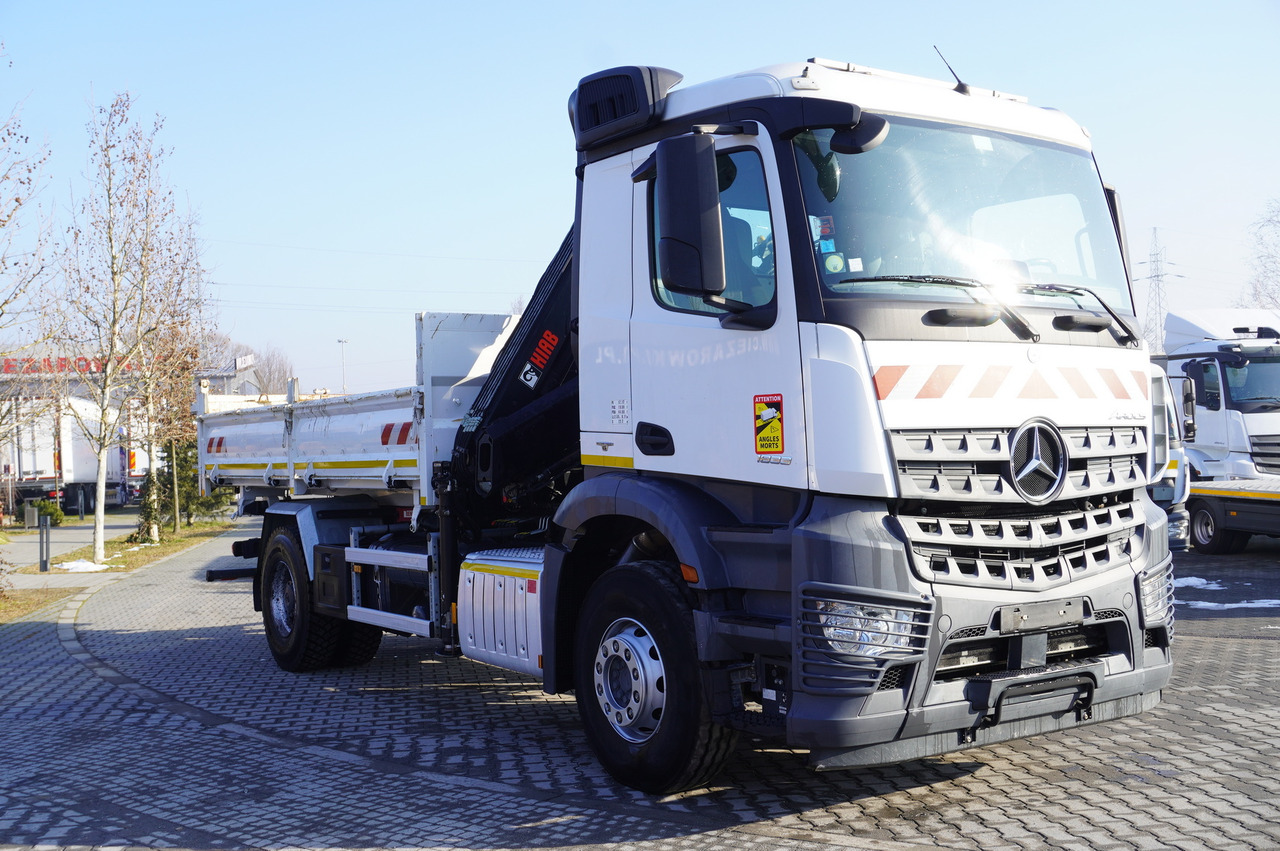 Tipper, Crane truck MERCEDES-BENZ Arocs 1833 / 87,000 km!!! / Hds HIAB X-DUO 128 B-2 / three-sided tipper: picture 7