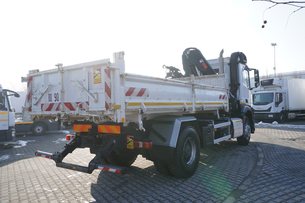 Tipper, Crane truck MERCEDES-BENZ Arocs 1833 / 87,000 km!!! / Hds HIAB X-DUO 128 B-2 / three-sided tipper: picture 6