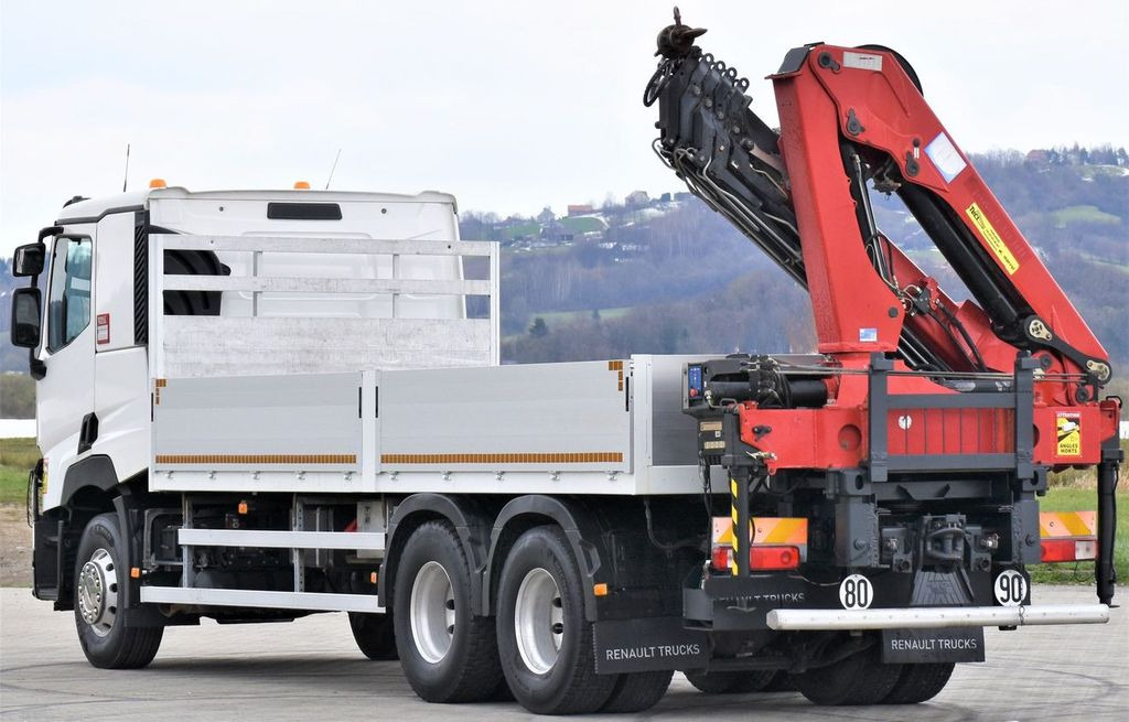 Crane truck, Dropside/ Flatbed truck Renault C 460 * HMF 1510 K6 + FUNK * 6x4: picture 6