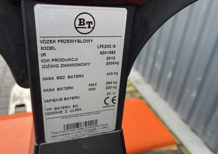 Pallet truck BT LPE200: picture 6