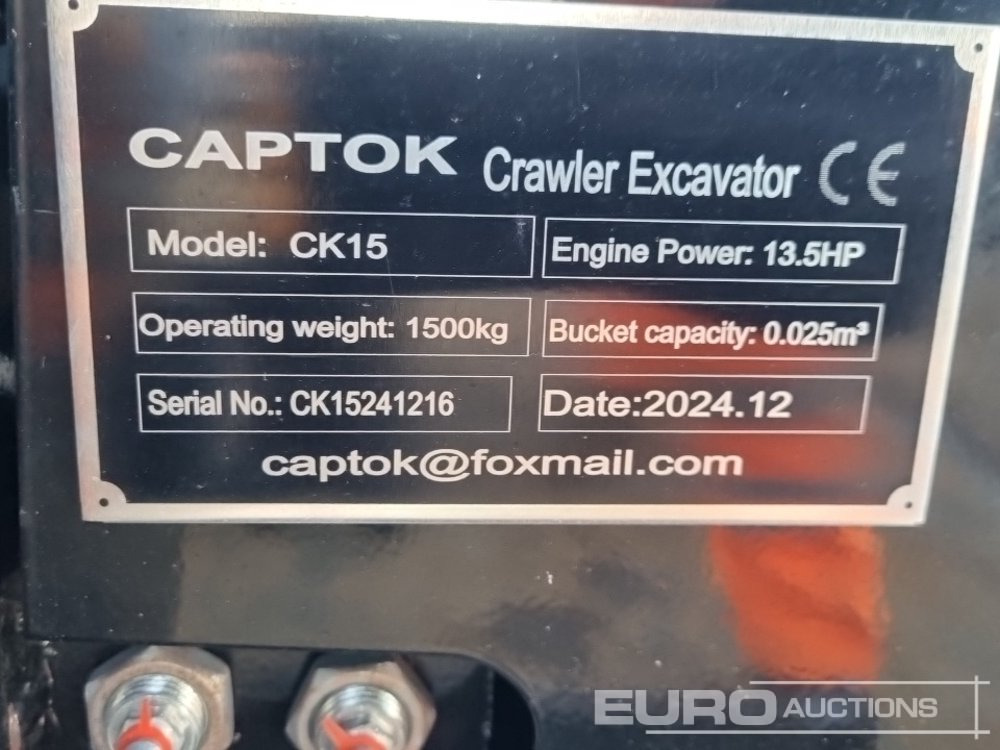 Mini excavator Unused 2025 Captok CK15: picture 39