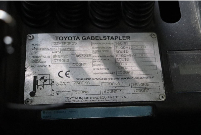 LPG forklift Toyota 02-8FGF25: picture 19